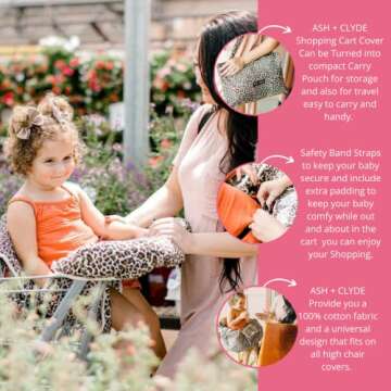 Shopping Cart Cover for Babies- Baby High Chair Cover Restaurant- Shopping Cart Covers for Baby Girl...