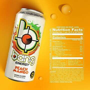 Bang Energy Peach Mango - Sugar-Free Energy Boost