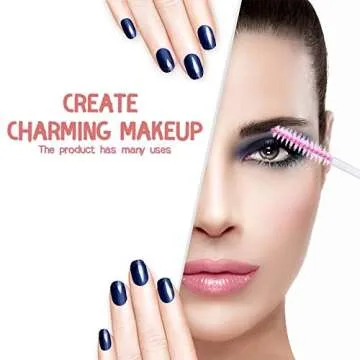 Dming 20 Pieces Disposable Mascara Brushes Eyelash Brush Lash Wand Diamond Mascara Wands with Tube Makeup Tool Lash Spoolies Sanitary Brushes Lash Extension Supplies (tube scale l pink 20)