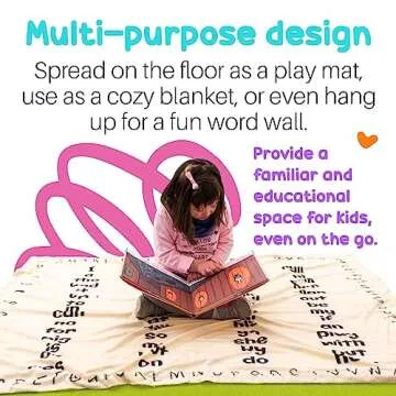 Birdy Boutique - Double Sided Learning Blanket® - Sight Words (Dolch & Fry List) Teach Over 150 Words - Cozy Soft Minky - Great for Early Readers, Homeschoolers, PreK, Kindergarten - 50" X 60"