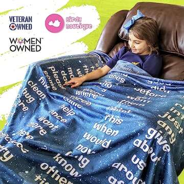 Birdy Boutique - Double Sided Learning Blanket® - Sight Words (Dolch & Fry List) Teach Over 150 Words - Cozy Soft Minky - Great for Early Readers, Homeschoolers, PreK, Kindergarten - 50" X 60"