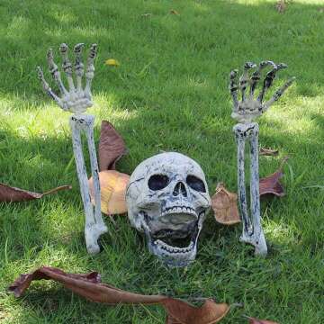 Realistic Skeleton Stakes for Halloween Decor