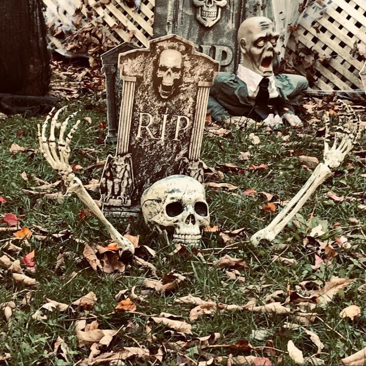 Realistic Skeleton Stakes for Halloween Decor