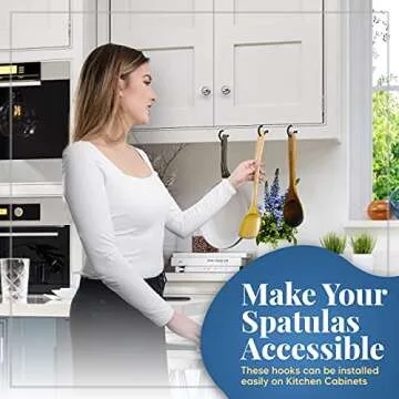 G GROCERS USA Vinyl Coated Ceiling Hooks - Multipurpose 2 Inches Hook and 0.9 Inches Screw for Hanging Plants, Cups, Utensils, Lights and Stuff (Black - 10 Pack, 2.9 inches)