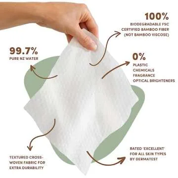 Terra Bamboo Baby Wipes TRAVEL PACK: Pure Water Wipes, 99.7% Pure New Zealand Water, 100% Biodegradable Bamboo Fiber, 0% Plastic, Unscented Baby Wipes for Sensitive Skin, 1 TRAVEL PACK of 24 Wipes