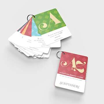 ABC Bible Verse Cards for Children and Adults - Scripture Memory Cards - Christian Easter Basket Stu...