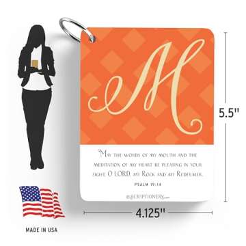 ABC Bible Verse Cards for Children and Adults - Scripture Memory Cards - Christian Easter Basket Stuffers - Scripture Memory Made Easy with All 26 Letters of The Alphabet