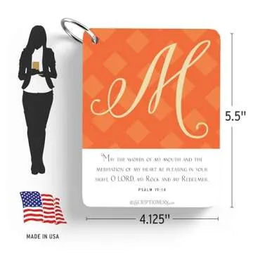 ABC Bible Verse Cards for Children and Adults - Scripture Memory Cards - Christian Easter Basket Stuffers - Scripture Memory Made Easy with All 26 Letters of The Alphabet