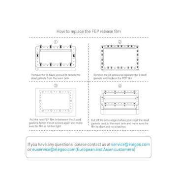 ELEGOO 5PCS FEP Release Film 130x200 MM 0.15mm Thickness Compatible for ELEGOO Mars LCD 3D Printer/Mono 2