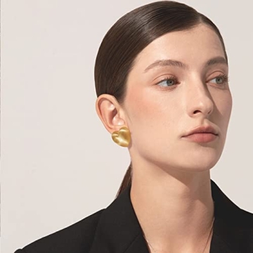 Funtopia Chunky Gold Hoop Earrings Set for Women
