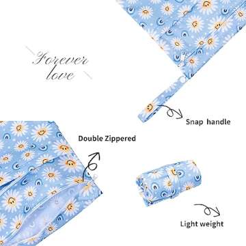 ALVABABY 2pcs Cloth Diaper Wet Dry Bags Waterproof Reusable with Two Zippered Pockets for Travel, Be...