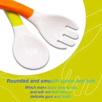 Baby Feeding Utensils Set with Travel Case for Toddlers