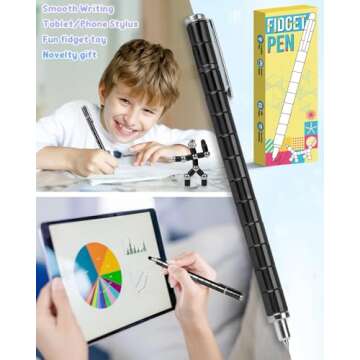 Stocking Stuffers for Teen Boys Girls Magnetic Fidget Pen: Gifts for Kids Men Husband Adults Magnetic Pens Toys Cool Gadgets Teenage Year Old Christmas Birthday Gift Ideas Fun Stress Relief Items