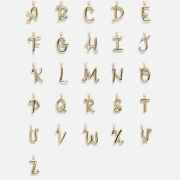 BaubleBar Bubble Initial Necklace - Gold Plated Brass 3D Bubble Letter Design, Letter Necklace, Monogram Necklace for Women, Dainty Gold Necklace, Adjustable Length with Lobster Clasp, Letter I