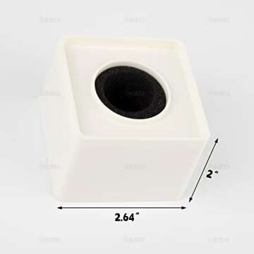 AUEAR, Square White Mic Flag Cube Shaped Microphone Logo DIY Custom for News Interview