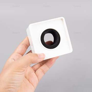 AUEAR, Square White Mic Flag Cube Shaped Microphone Logo DIY Custom for News Interview