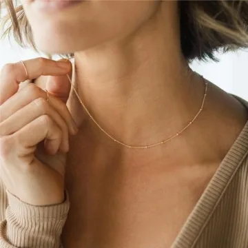 IEFWELL Initial Necklace for Women - Personalized Gold Jewelry