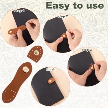 Joez Leather Snap Buckles for Crafting - 8 Sets Included