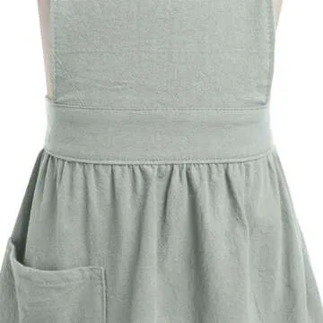 ODIZLI Womens Baking Apron Cute Frill Design with Pockets