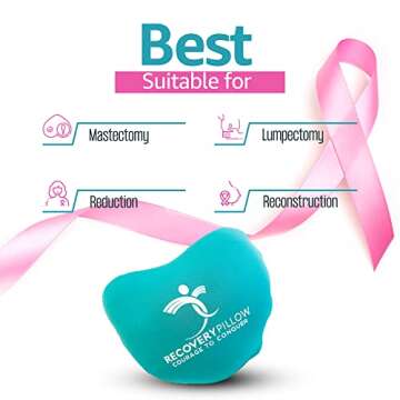 Post Breast Cancer Surgery Recovery Pillow - Post Heart and Mastectomy Surgery Pillow - Pillow for After Surgery for Sleeping - Post Breast and Heart Surgery Recovery Gifts for Women