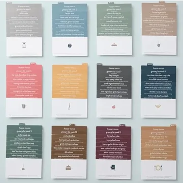 Meal Planner with 72 Recipe Cards for Quick Healthy Meals