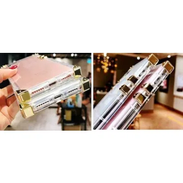 Stylish iPhone 12 Pro Max Clear Case with Gold Corners