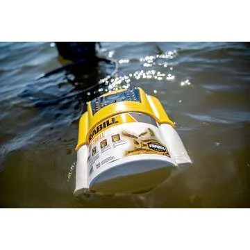 Frabill Flow Troll Bait Container, 6-Quart, Yellow/White