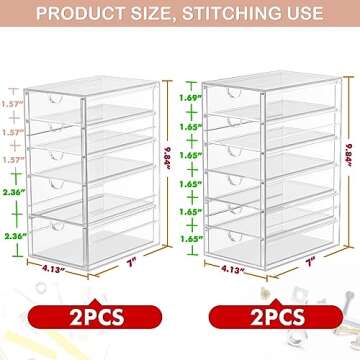 22 Drawer Desk Organizer Set for Home & Office Storage