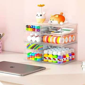 22 Drawer Desk Organizer Set for Home & Office Storage