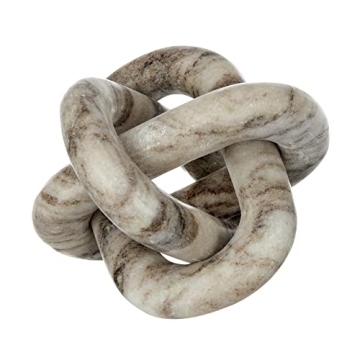 A&B Home Decorative Marble Chain Link - 3 Chain Knot Tabletop Home Decor, Bedroom Living Room Entryw...