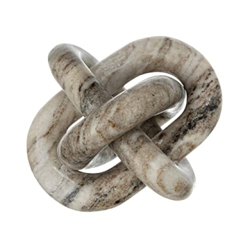 Decorative Marble Chain Link Sculpture 6" Accent Piece