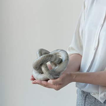 Decorative Marble Chain Link Sculpture 6" Accent Piece