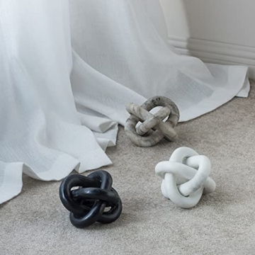 Decorative Marble Chain Link Sculpture 6" Accent Piece