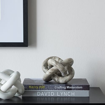 Decorative Marble Chain Link Sculpture 6" Accent Piece