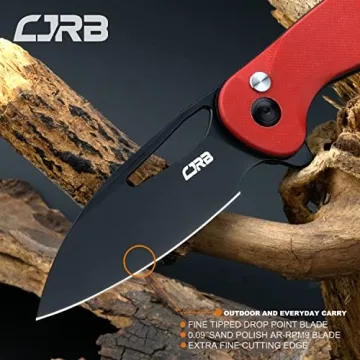 CJRB LAGO Pocket Knife with AR-RPM9 Blade & G10 Handle