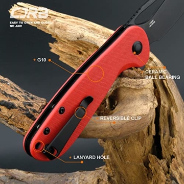 CJRB LAGO Pocket Knife with AR-RPM9 Blade & G10 Handle