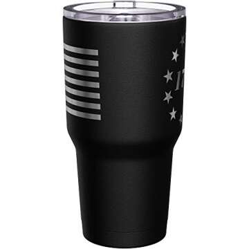 We The People Holsters - 1776 Betsy Ross Flag - Betsy Ross Mug - American Flag Coffee Travel Mug - American Flag Tumbler - Double Insulated Tumbler - 30 oz