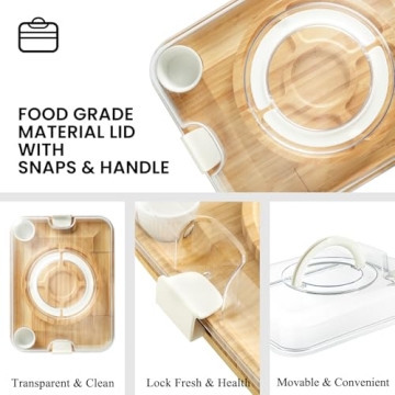 KHINYA Charcuterie Board Set - Versatile Cheese Board with Lid