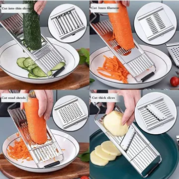 Multi Purpose Vegetable Slicer with 6 Blades for Easy Cooking