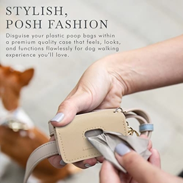 Stylish Vegan Leather Waste Bag Holder by Nina Woof