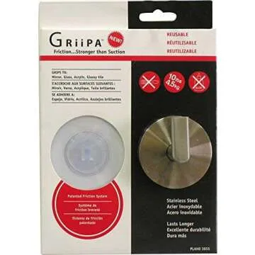 Griipa Satin Nickel Hook for Stylish Organization