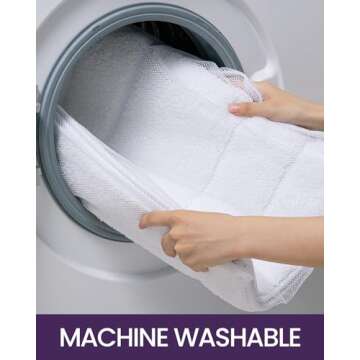 DEXI Bathroom Rug Mat 24x16, Non Slip Washable Soft Absorbent Mats, Rubber Backing Quick Dry Microfiber Rugs for Shower Floor, Bath Accessories Decor, White