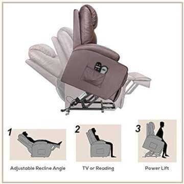 Flamaker Power Lift Recliner Chair with Massage for Elderly