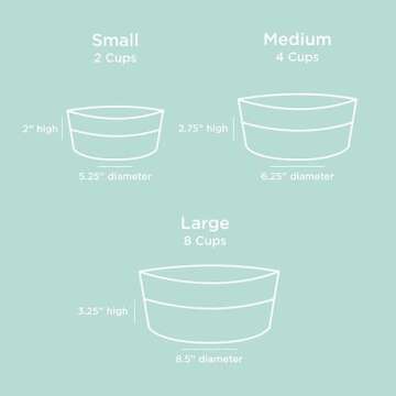 Waggo Dipper Ceramic Dog Bowl for Small and Large Breeds - Heavyweight and Durable Pet Food and Water Dish Crock, Dishwasher Safe, Modern (Vintage Grey, Small)