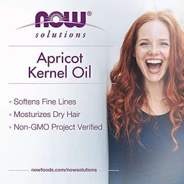 NOW Foods Apricot Kernel Oil for Skin & Hair Moisturizing
