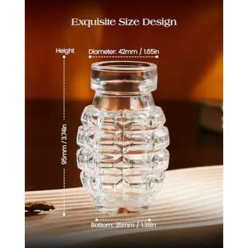 Kollea Unique Grenade Shot Glasses Set for Spirits Enthusiasts