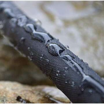 Rocky Mountain Goods Flat Soaker Hose 25 ft - Heavy Duty Double Layer Design - Saves 90% Water - Consistent Drip Throughout Hose - Leakproof Guarantee - Garden/Vegetable Safe