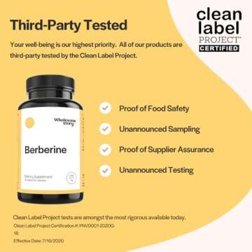 Berberine Supplement 1500mg | Berberine 500mg Per Capsule | 97% Standardized Purity | Supports Metabolic Profiles & Hormonal Balance | 90 Berberine HCL Capsules | Berberine Supplements 30-Day Supply