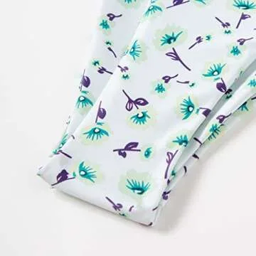 FEAPHY Women's String Bikini Frill Trim Tie Side Triangle Swimwear Two Piece Swimsuit (Flower-Green, M)