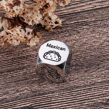 Mens Gifts for Christmas Food Decision Dice Decider for Couple Boyfriend Girlfriend Husband Wife Date Night Dice Gifts for Him Her Food Decision Dice Gifts One 11th Year Anniversary Valentines Gifts